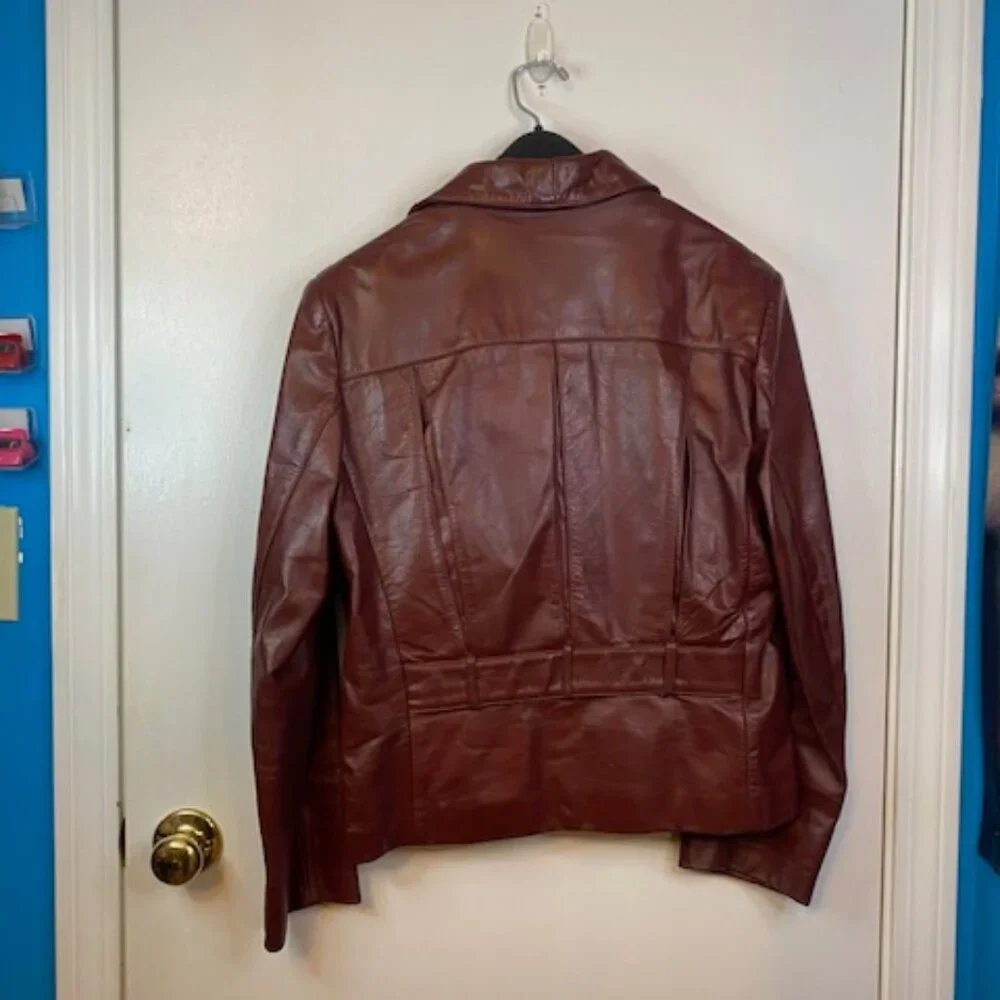 Vintage The Rossano brown men's leather jacket